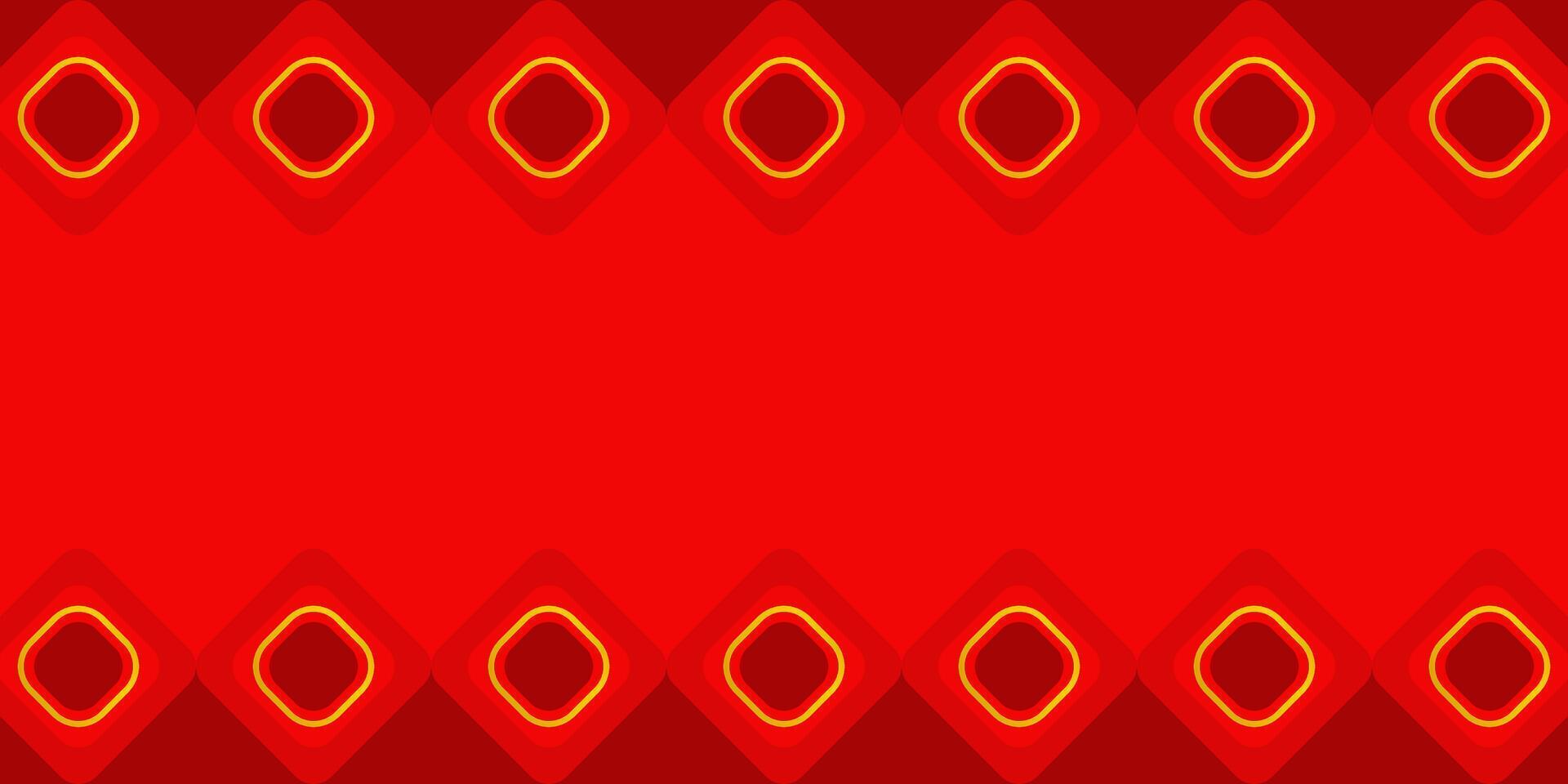 square pattern red background with copy space area. template design for banner, greeting card, poster, cover, web. vector