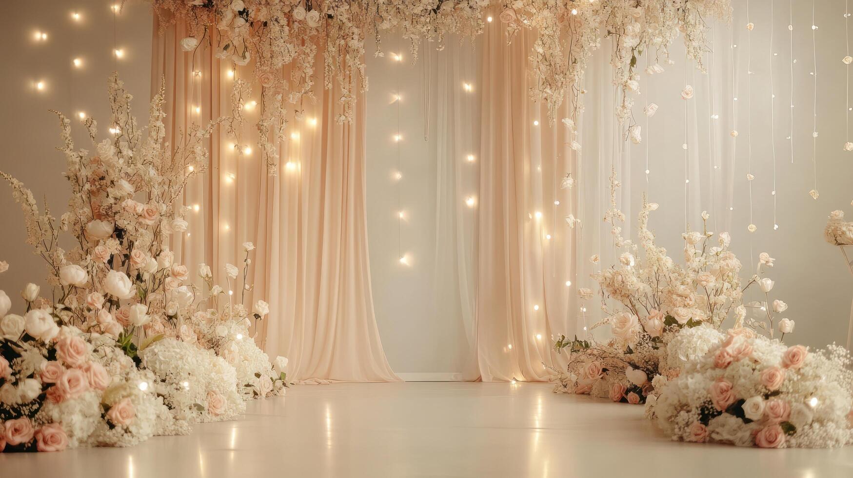 Wedding party decoration scene background photo