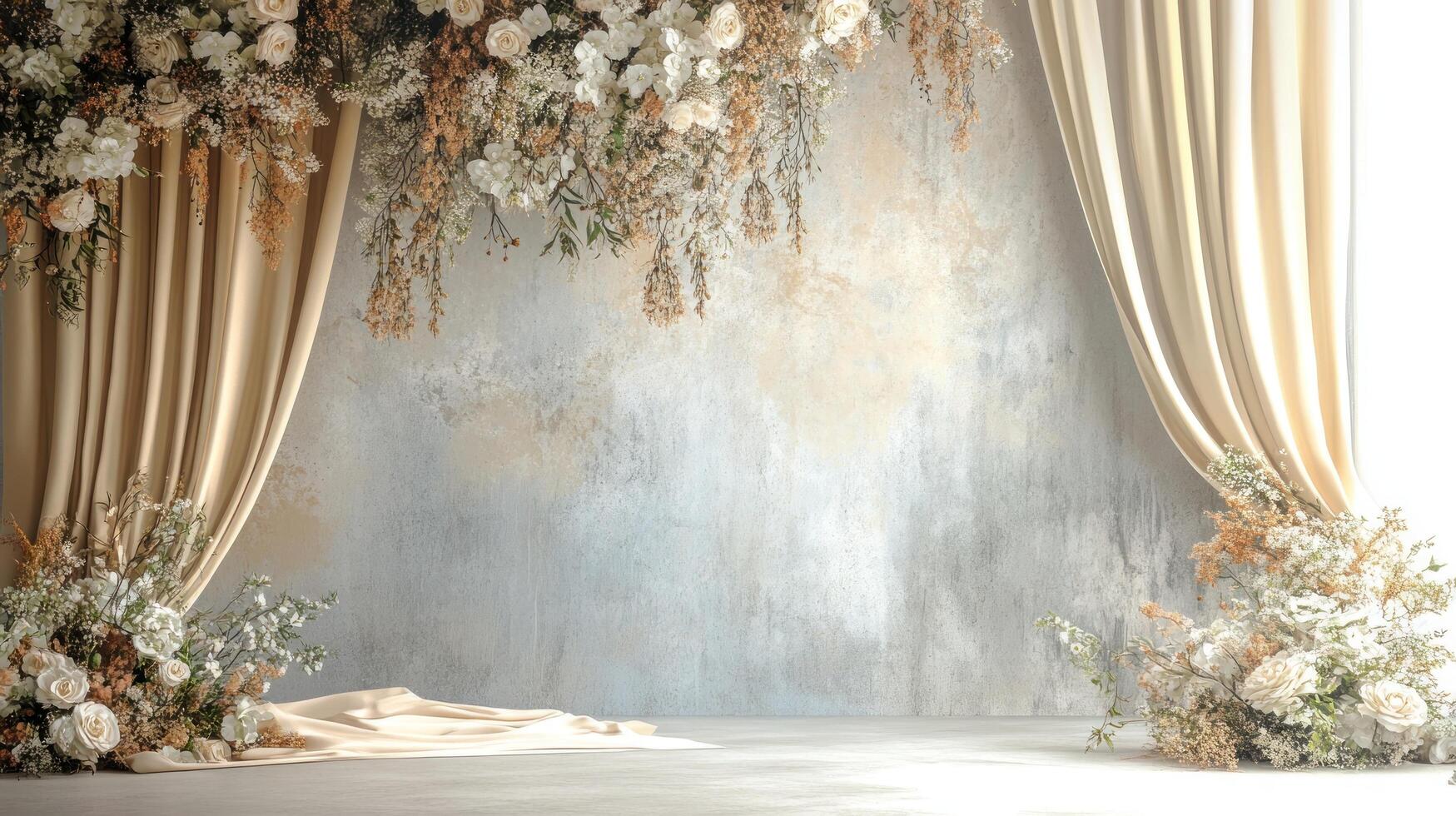 Wedding party decoration scene background photo