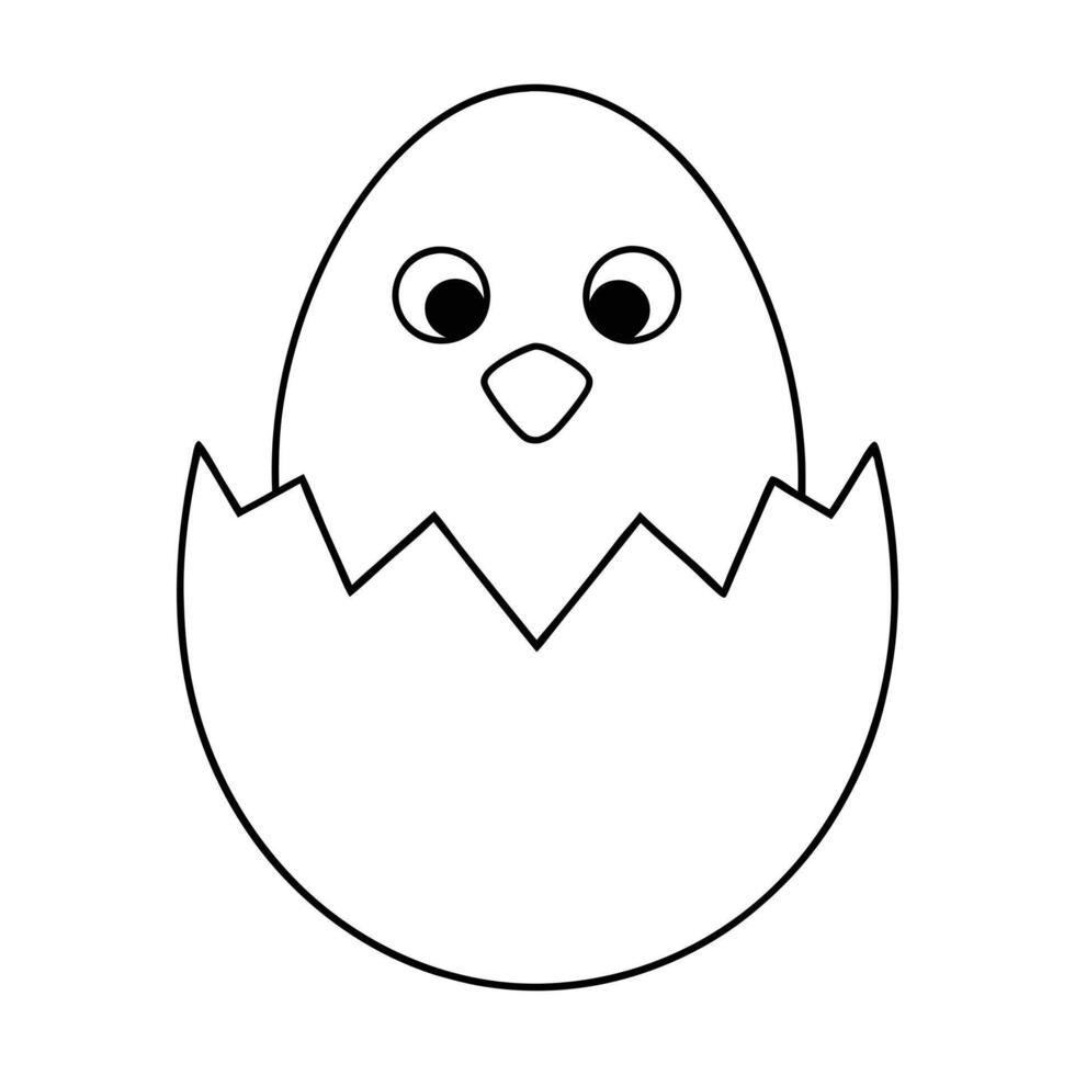 a coloring page with an egg in it vector