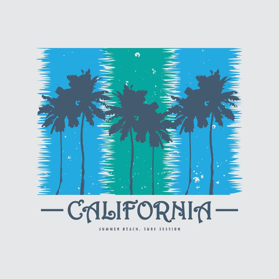 California stylish t-shirt and apparel abstract design. print, typography, poster vector