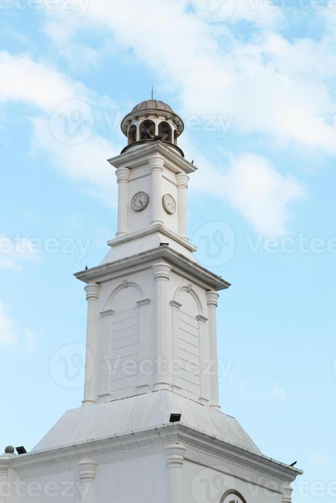 Beautiful mosque dome in sunny weather in the morning photo