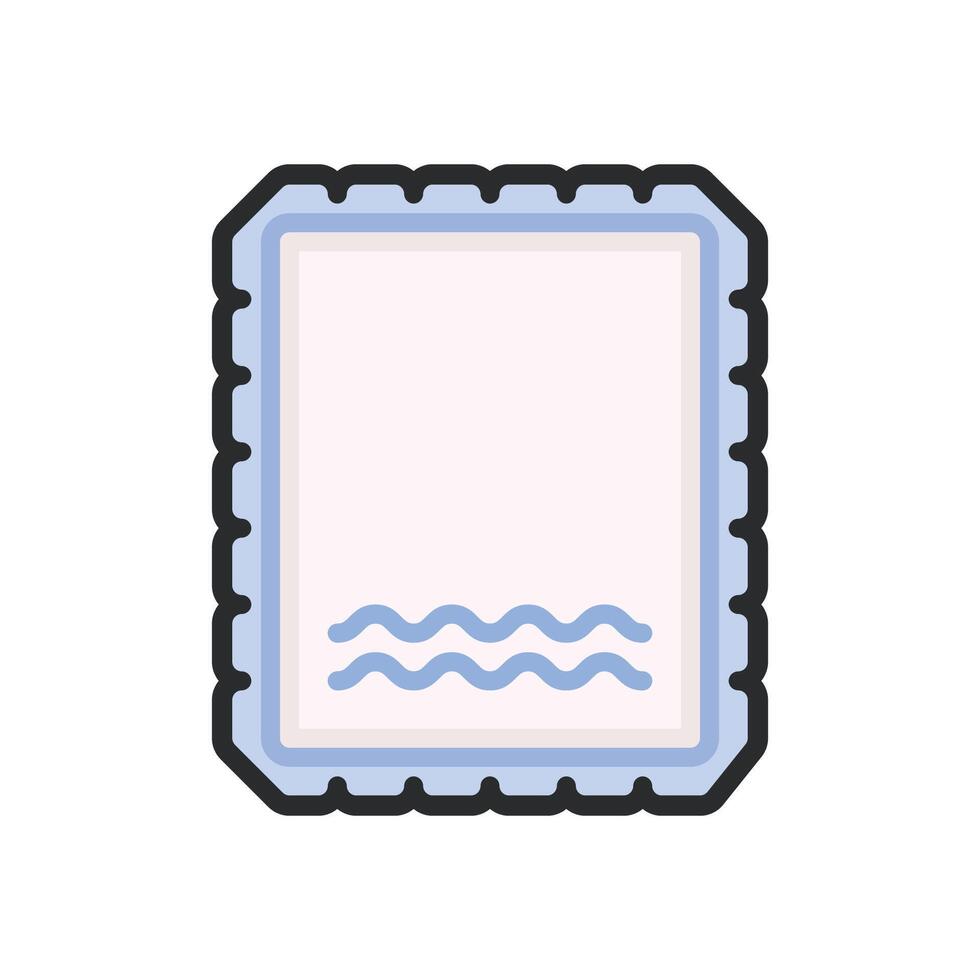 blank stamp with outline in flat design. vector