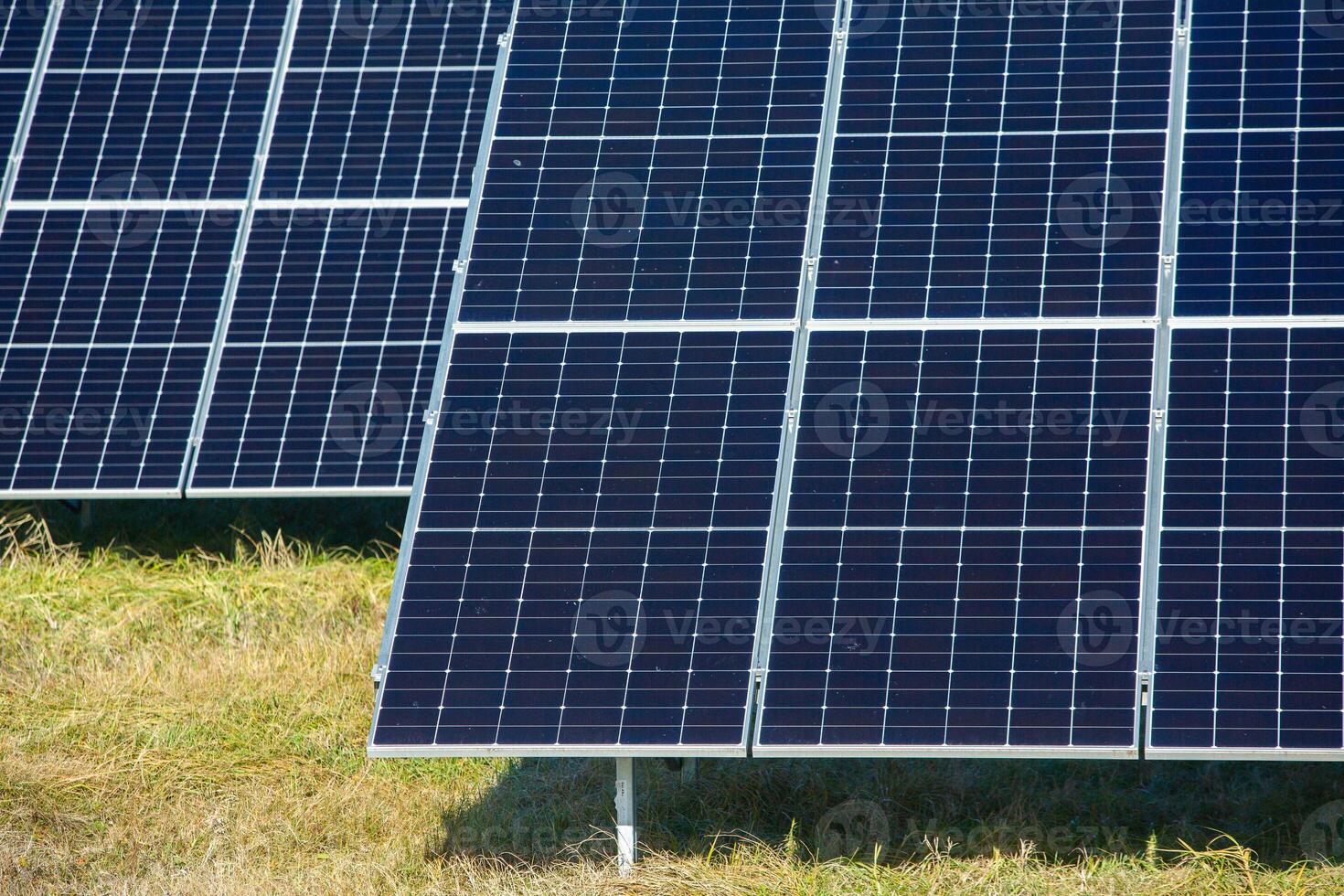 Solar panels, photovoltaic, alternative electricity source, concept of sustainable resources. Solar power station. photo