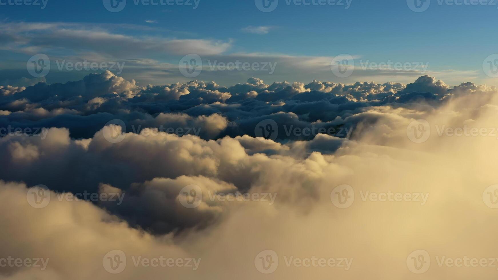 Aerial view of clouds at sunrise photo