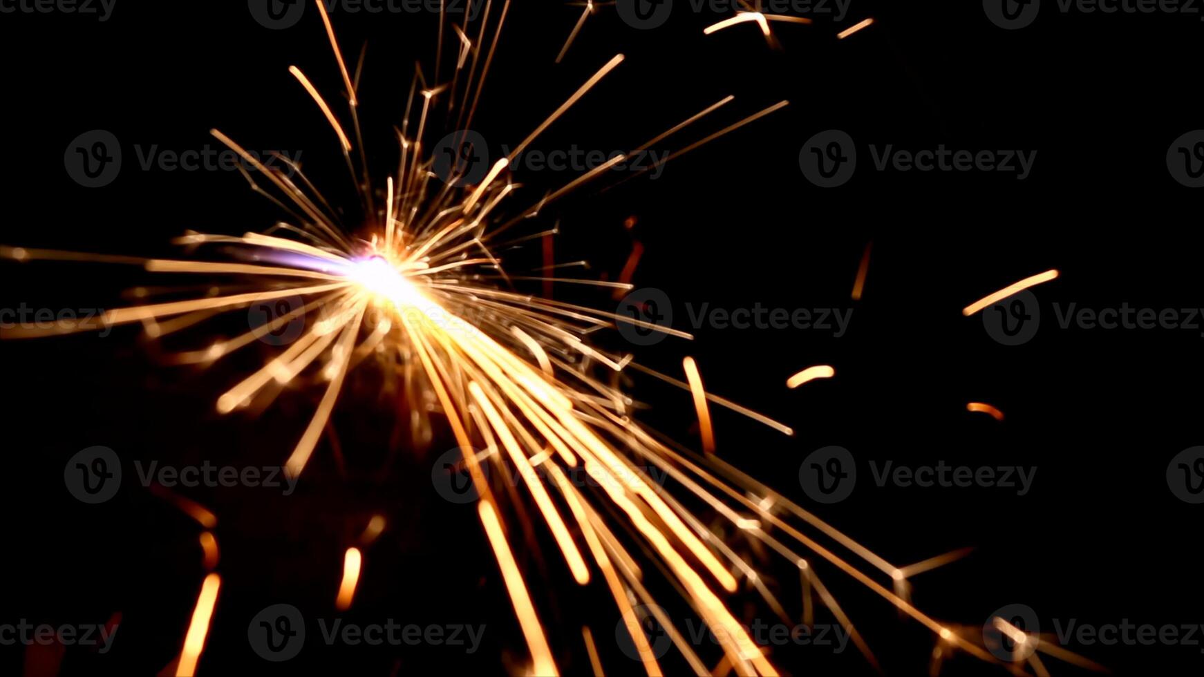 Metall cutting sparks with gas welding photo