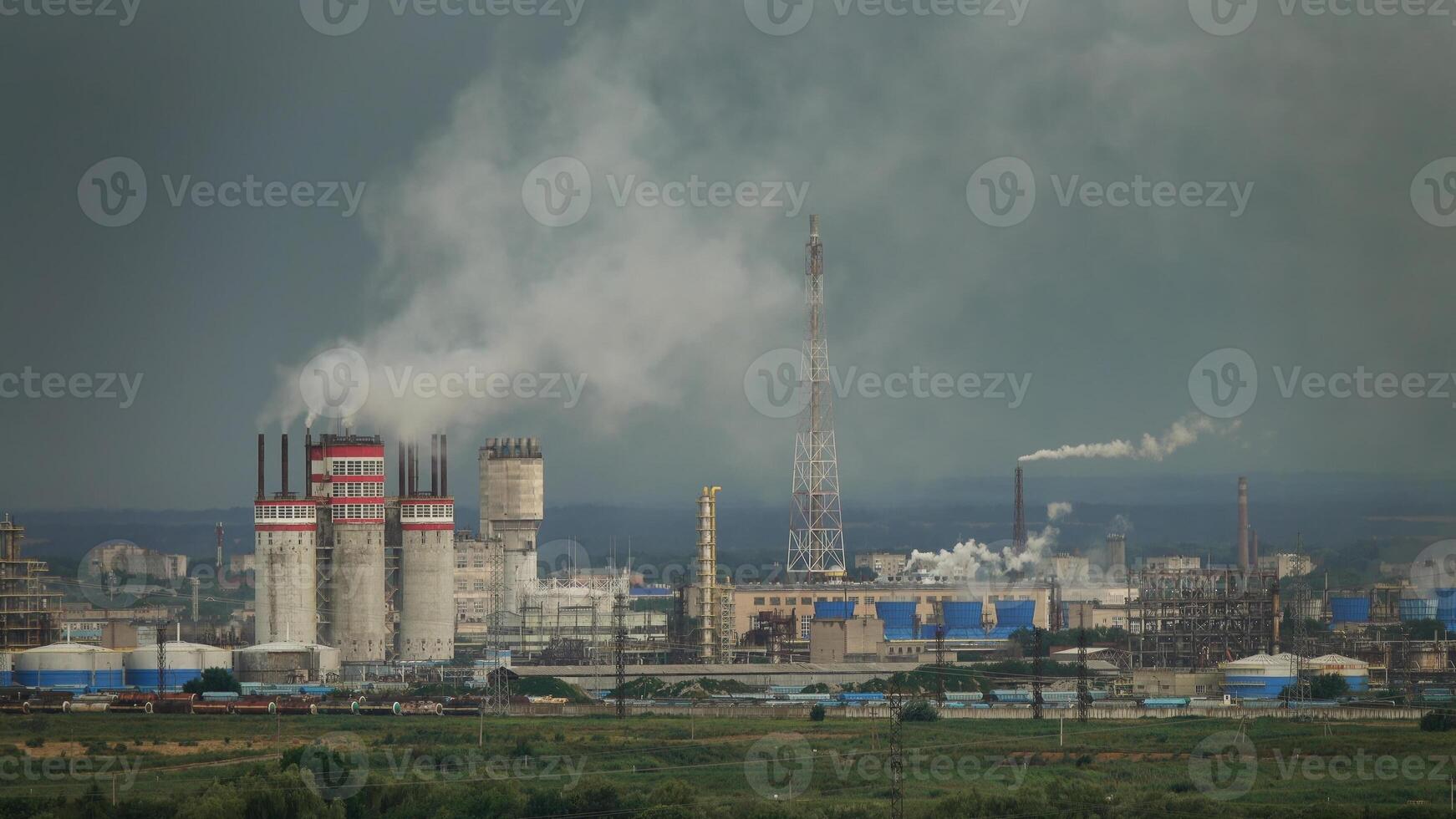 Oil and gas refinery plant photo