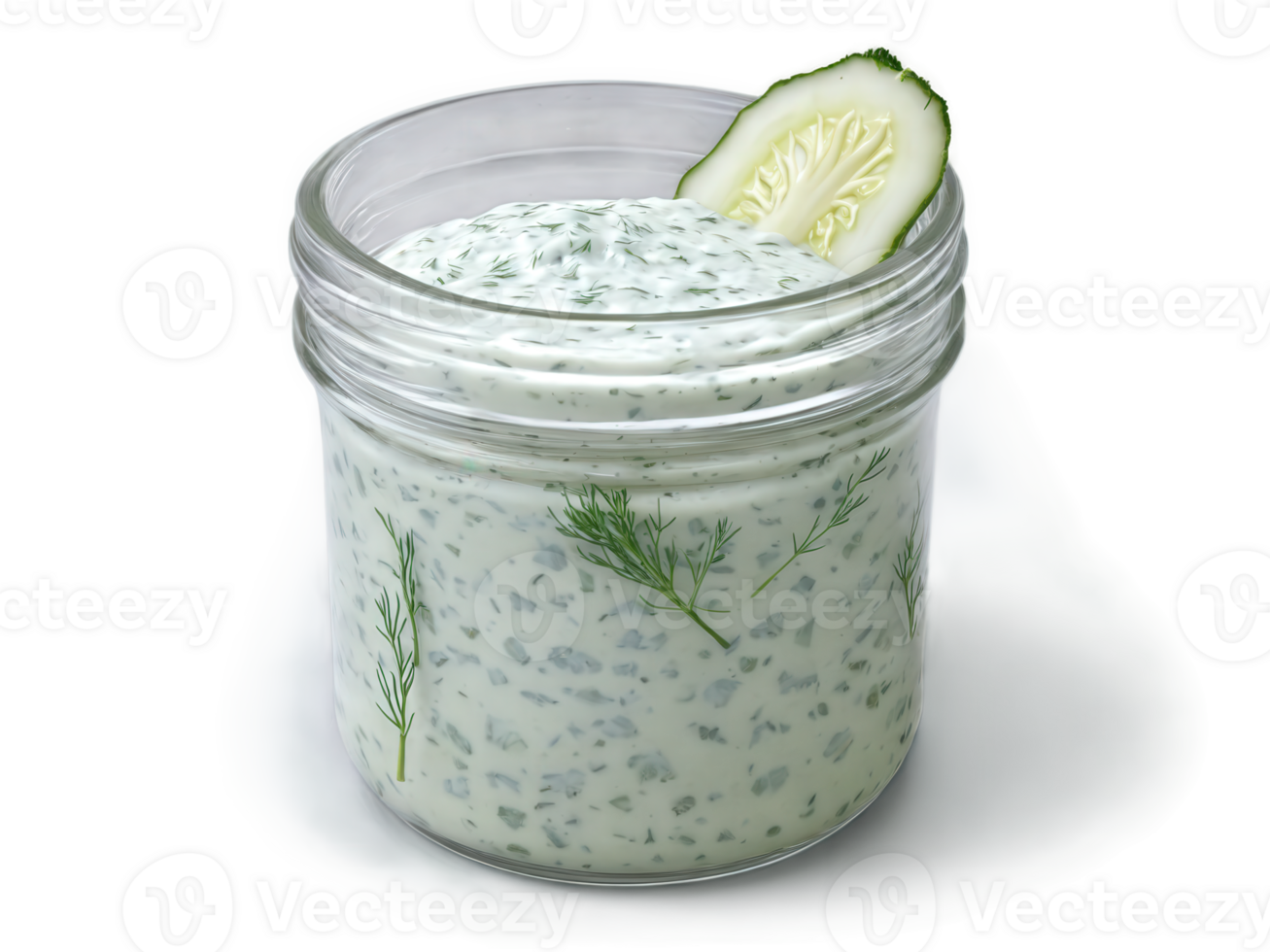 Tartar Sauce with Dill A creamy dill-infused tartar sauce in a transparent jar, with bits of dill and pickles visible. png