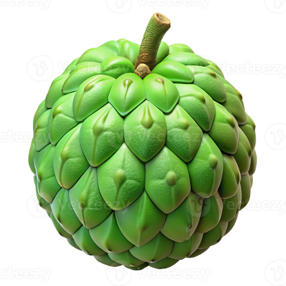 3D Render of a Cherimoya Fruit png