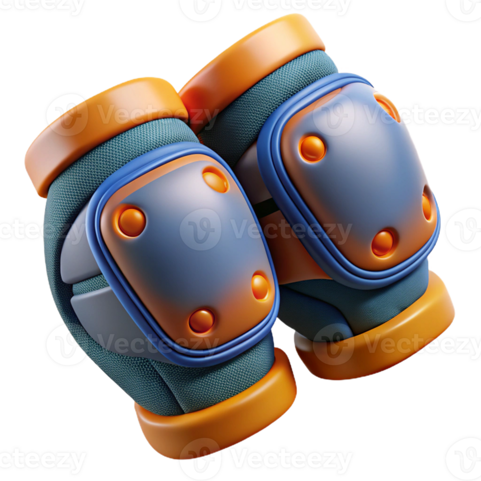 3D Illustration of Elbow Pads png