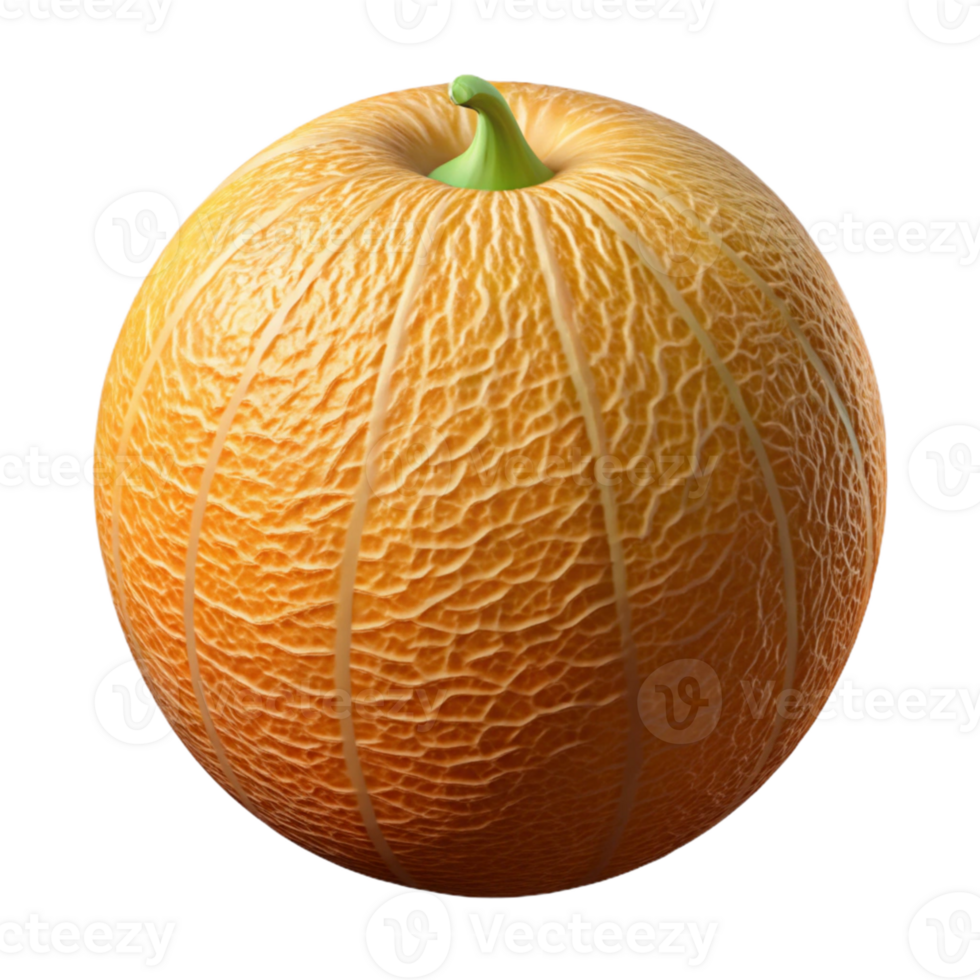 3D Render of a Cantaloupe Melon png