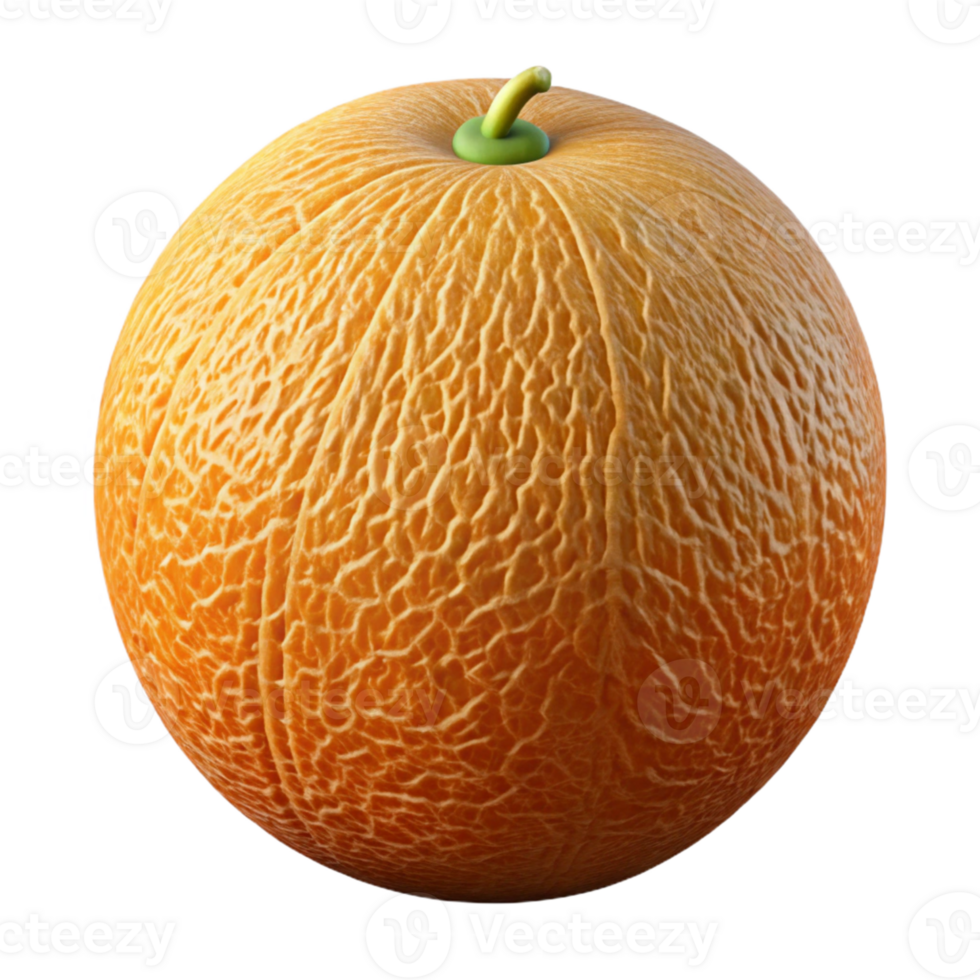 Wrinkled Melon 3D Render png