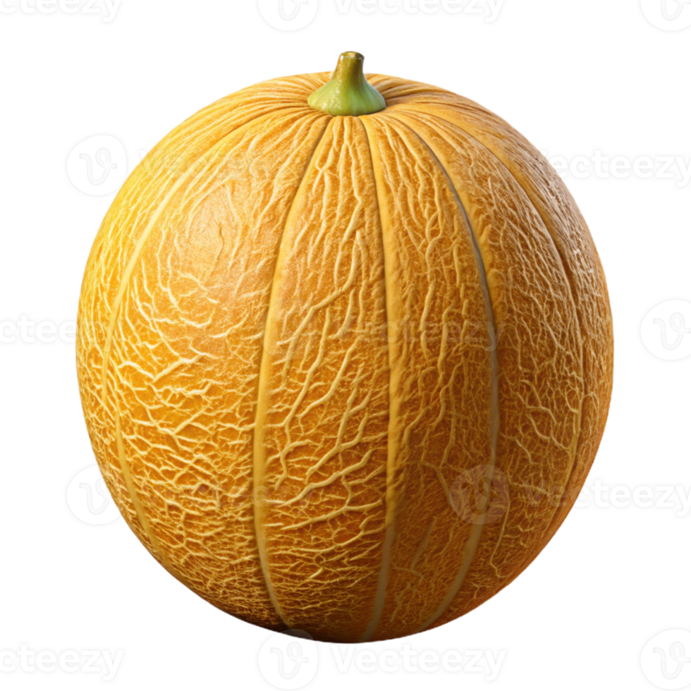 3D Render of a Golden Melon png