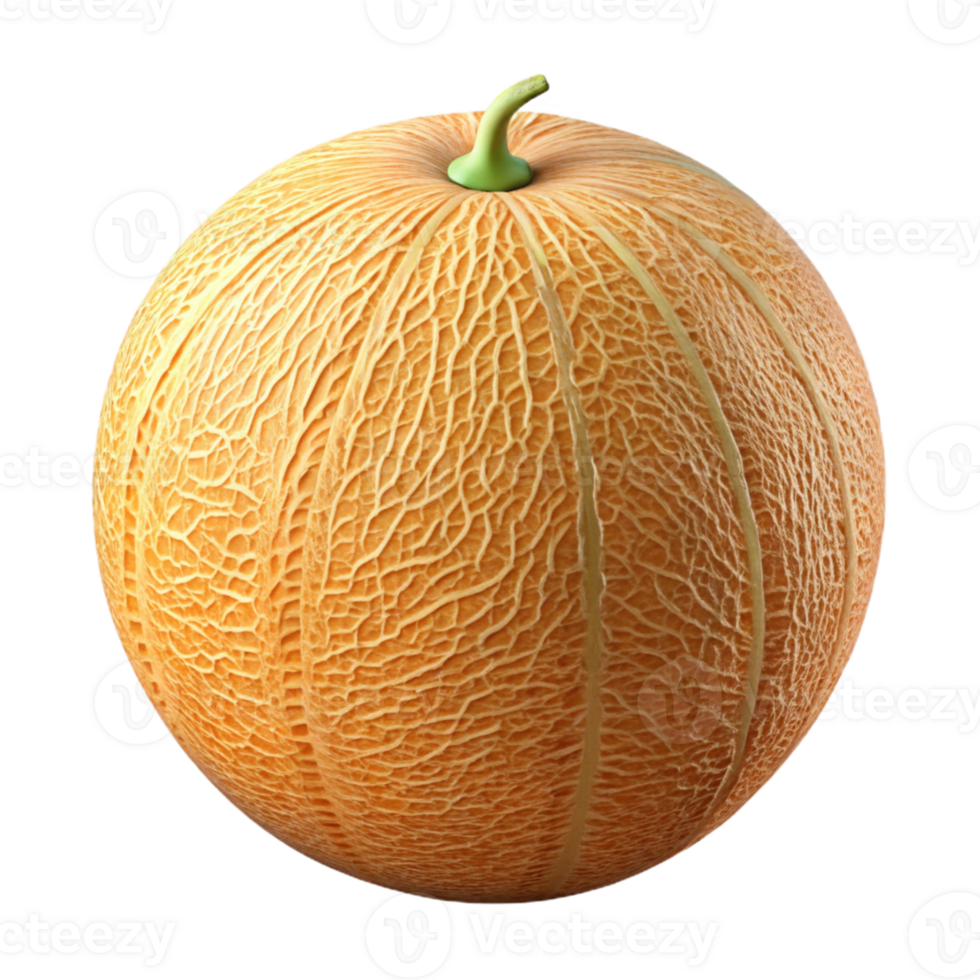 3D Render of a Cantaloupe Melon png