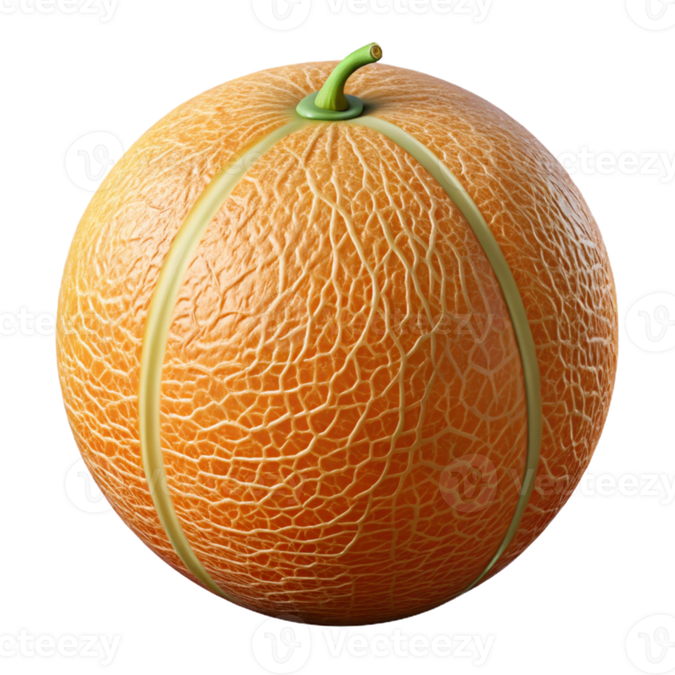 3D Render of Orange Melon png