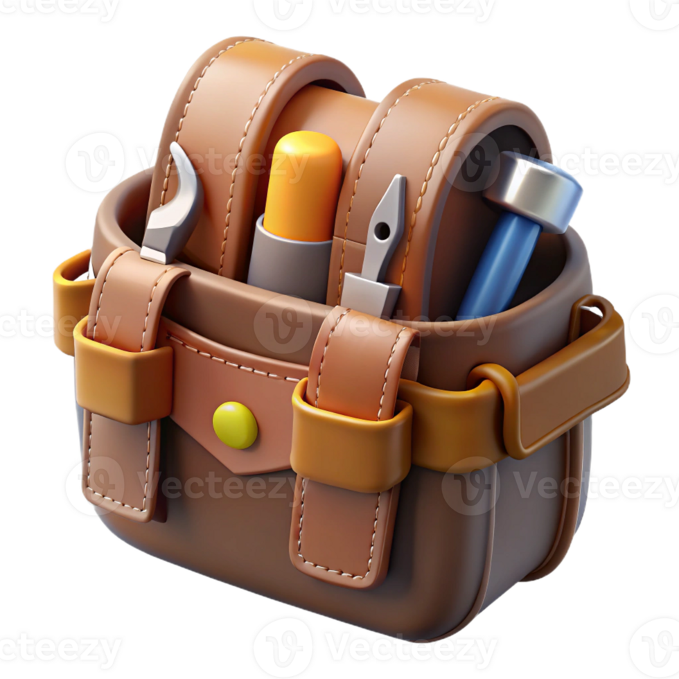 3D Render of a Tool Bag png
