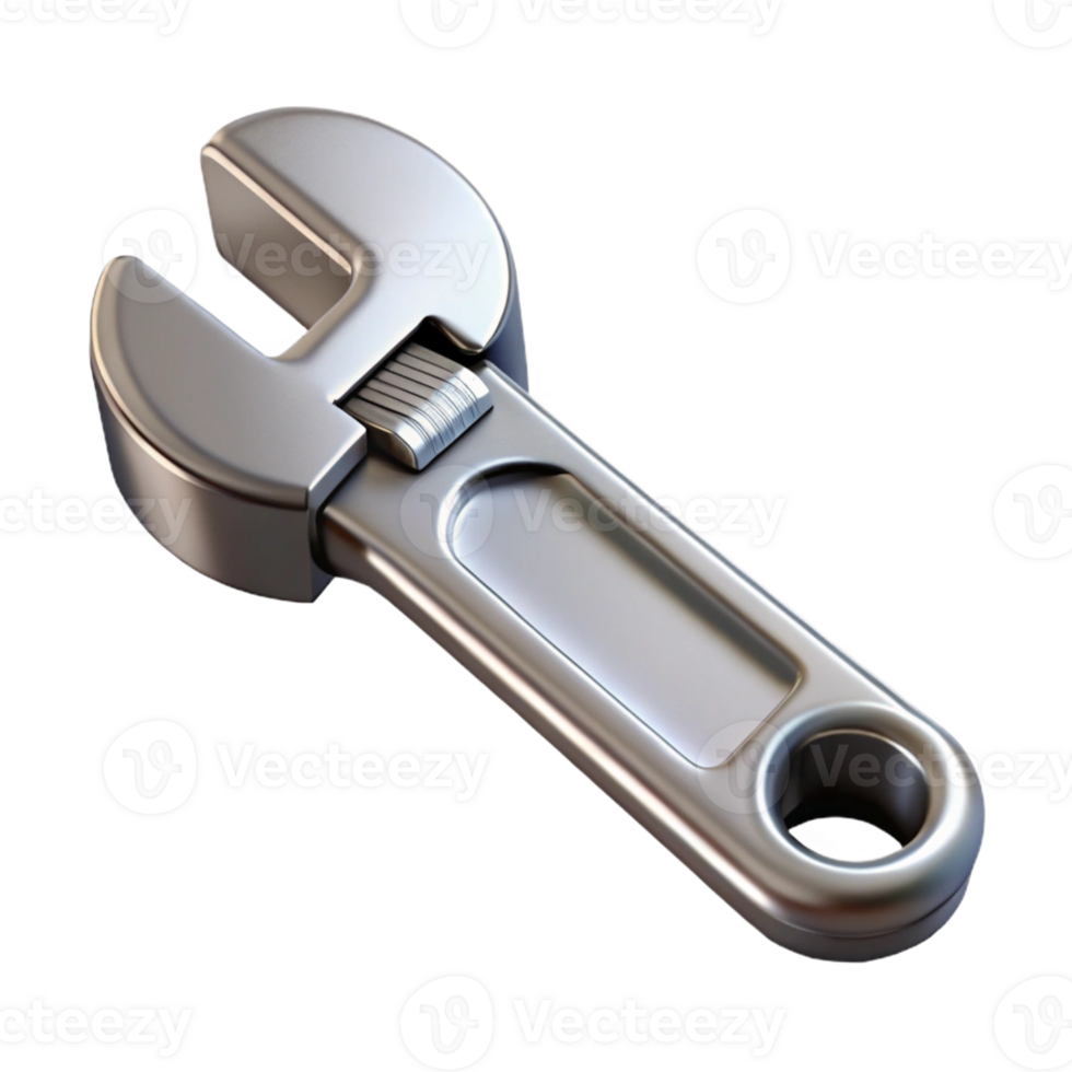 3D Render of an Adjustable Wrench png