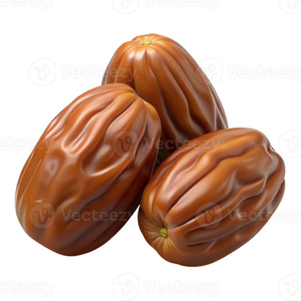 3D Render of Juicy Brown Dates png