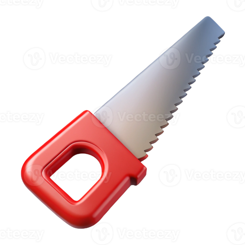 Red Hand Saw 3D Render png