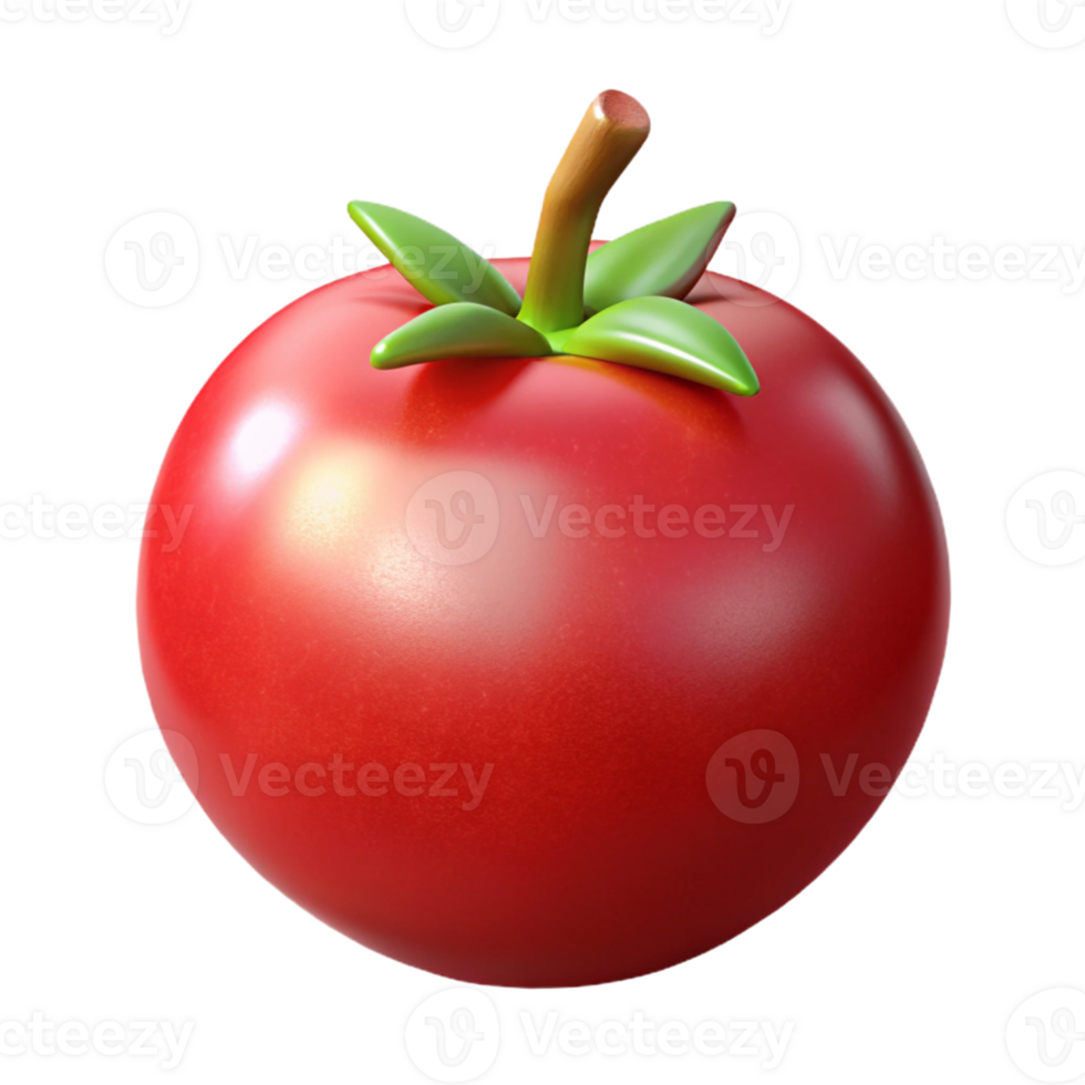 3D Render Red Tomato Illustration png