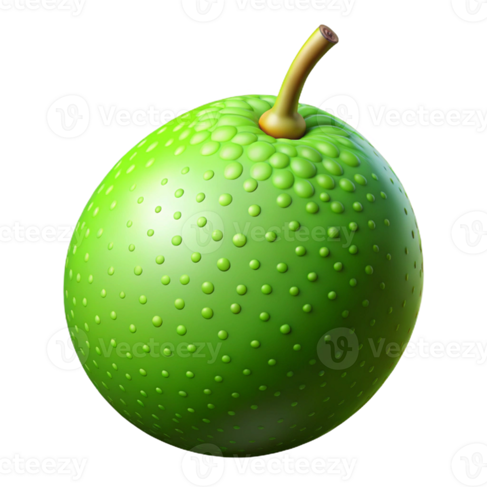 3D Render Green Fruit Illustration png