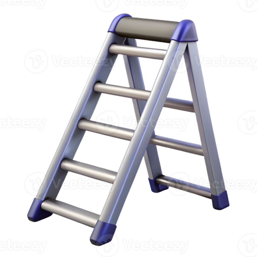 3D Model of a Metal Step Ladder png