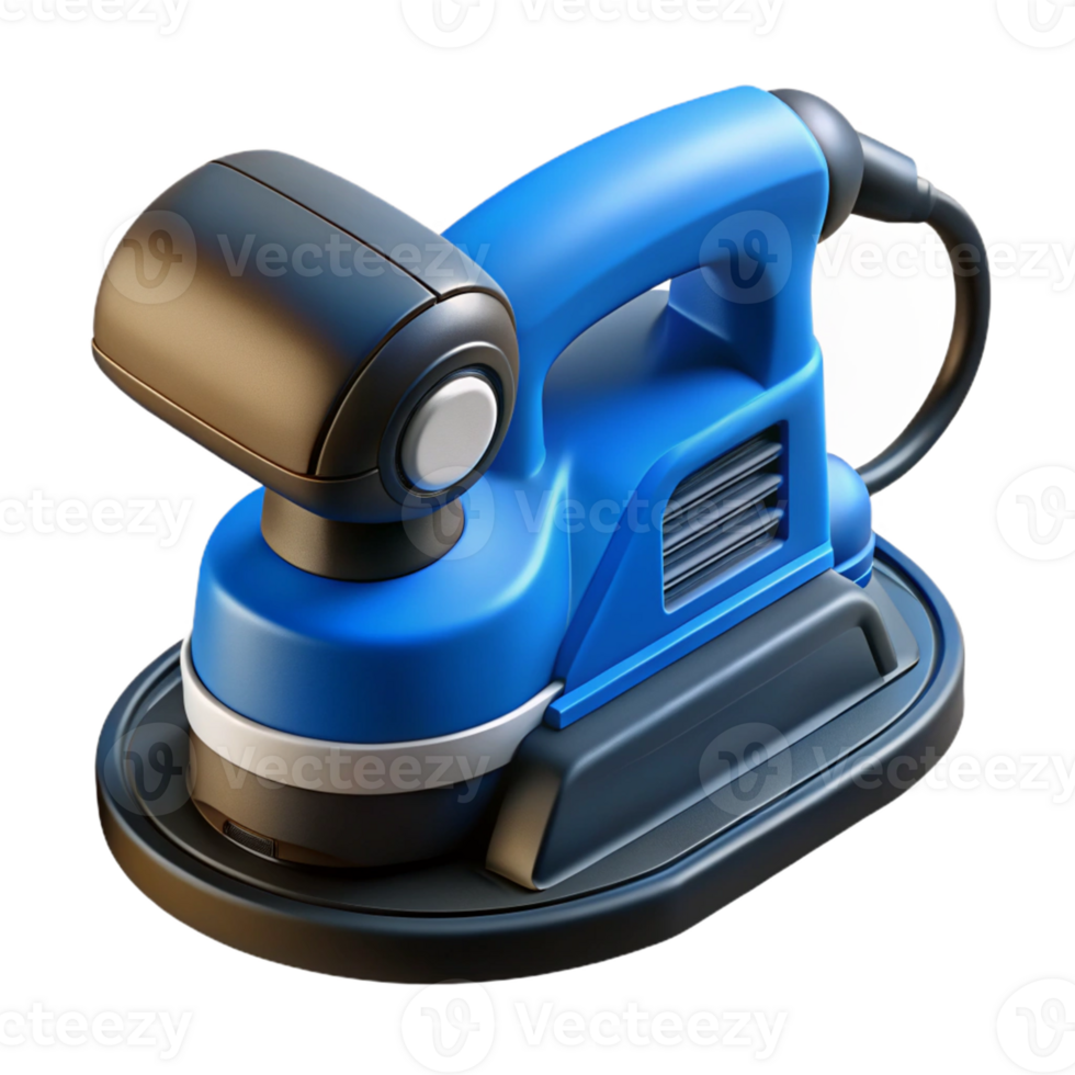 Blue Electric Sander 3D Illustration png
