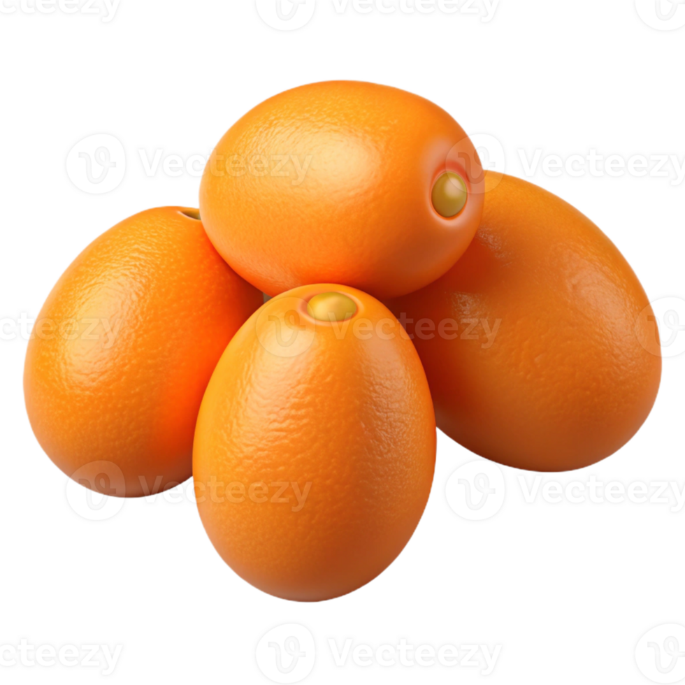 3D Render of Cumquat Fruits png