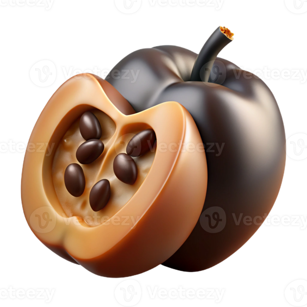 3D Render of Caramel Apple png