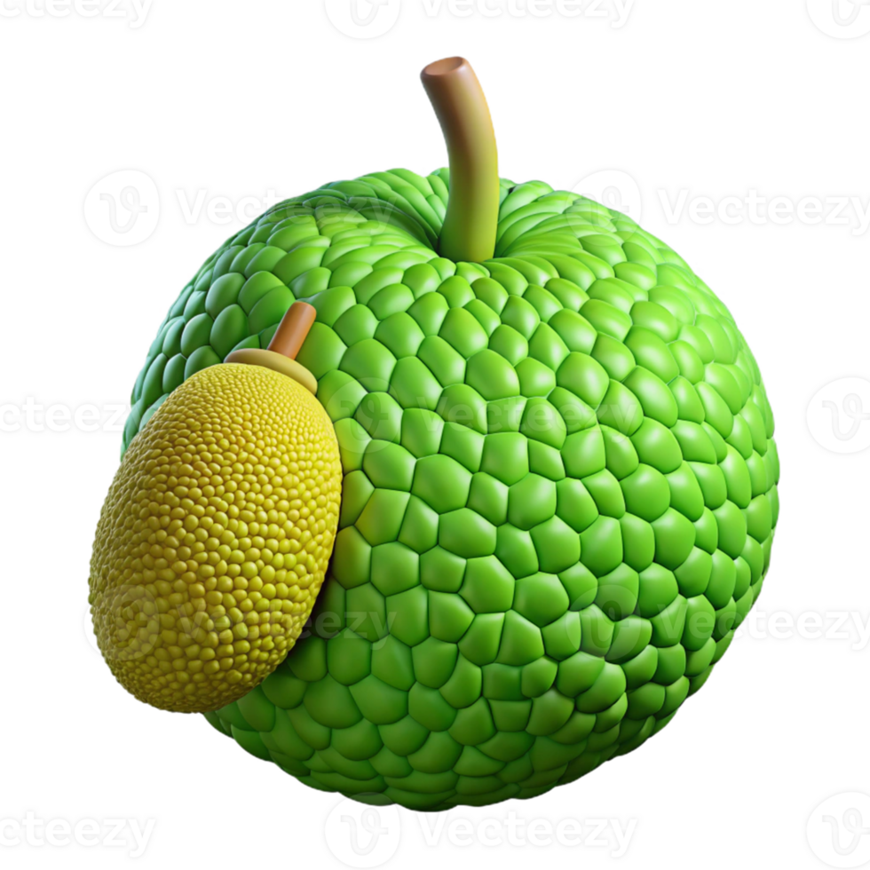 3D Render Green Fruit Illustration png