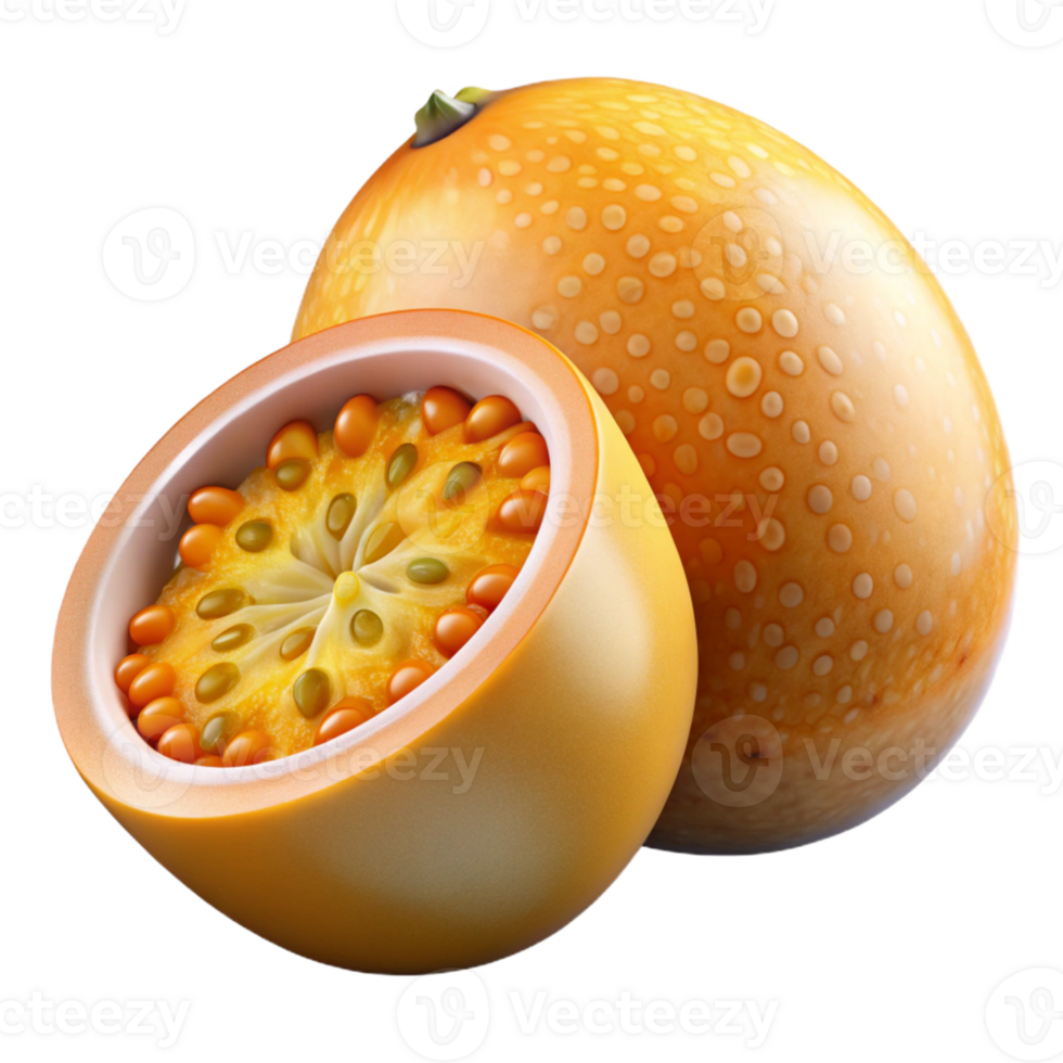 3D Golden Berry Illustration, Closeup View png