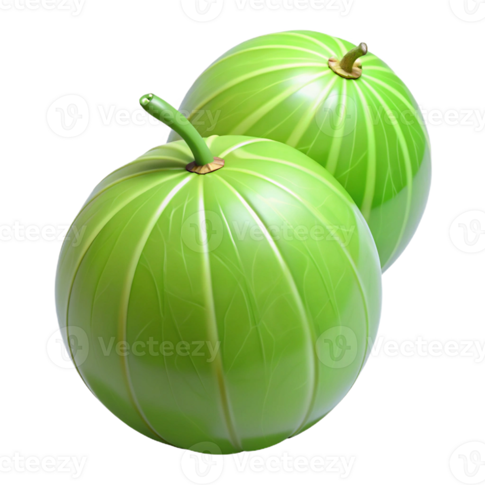Green Gooseberries 3D Illustration png