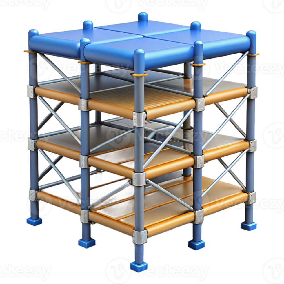 3D Model of Cube-Shaped Structure png