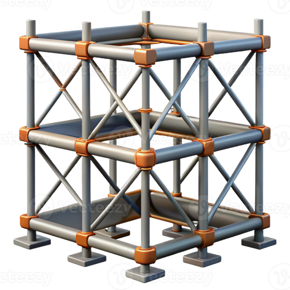3D Model of a Metal Structure png