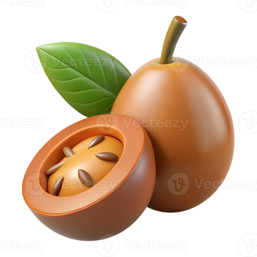 3D Illustration of a Tropical Fruit png