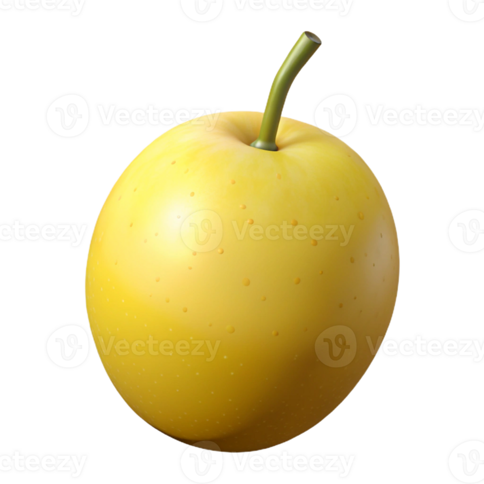 3D Render of a Yellow Fruit png