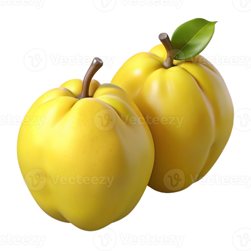 3D Render of Two Quinces png