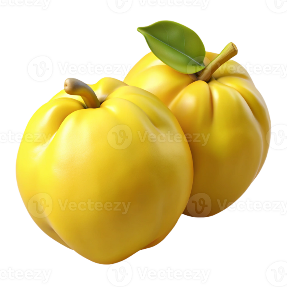 3D Render of Two Quinces png