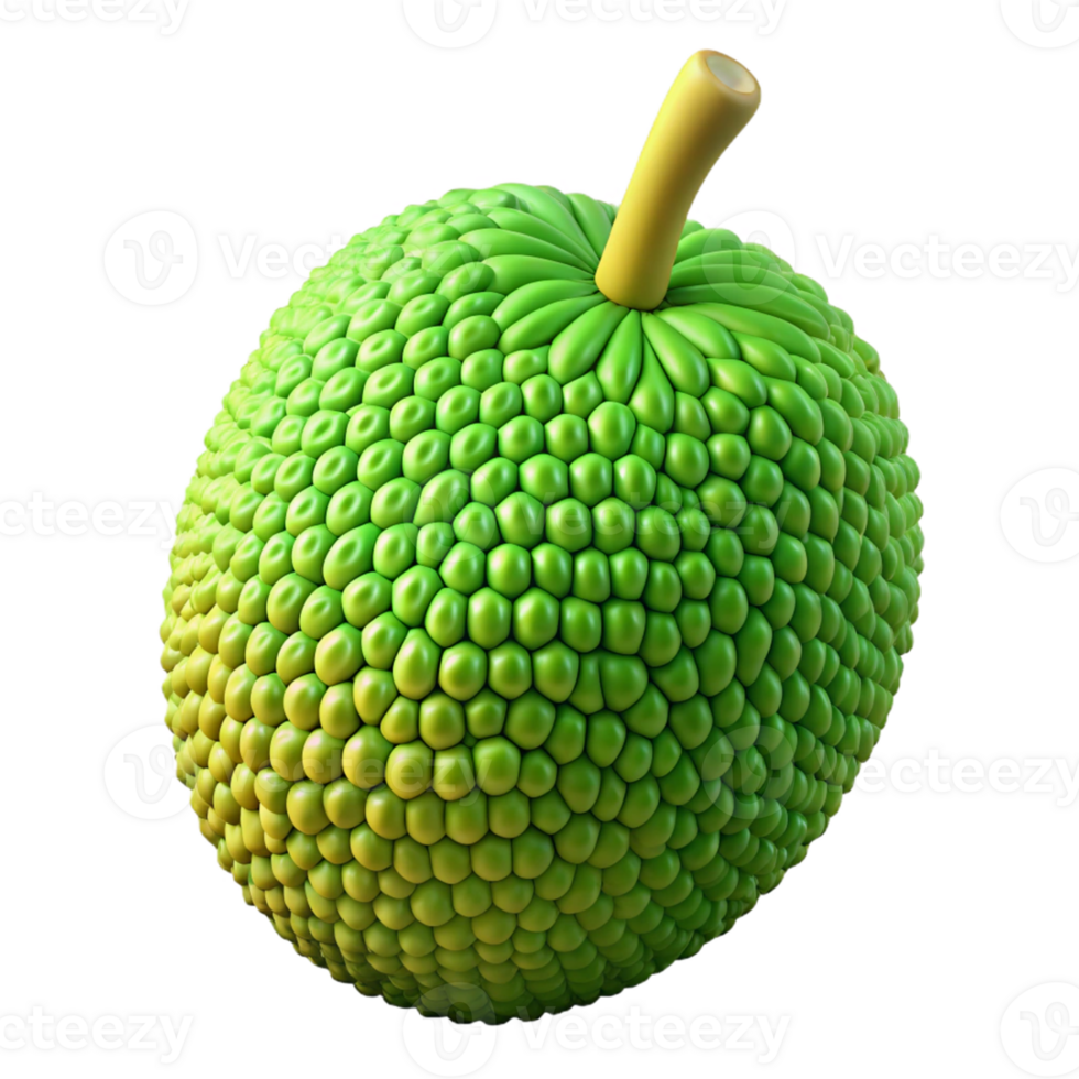 3D Render of Green Breadfruit png