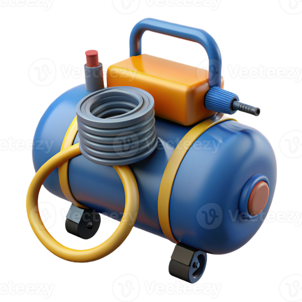 3D Render Air Compressor Illustration png