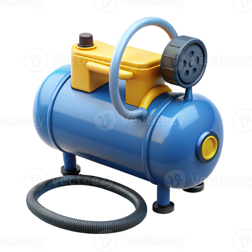 3D Render Air Compressor Illustration png