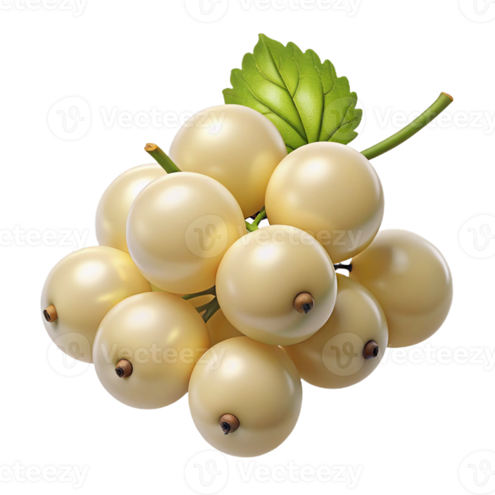 3D Render of White Currants png