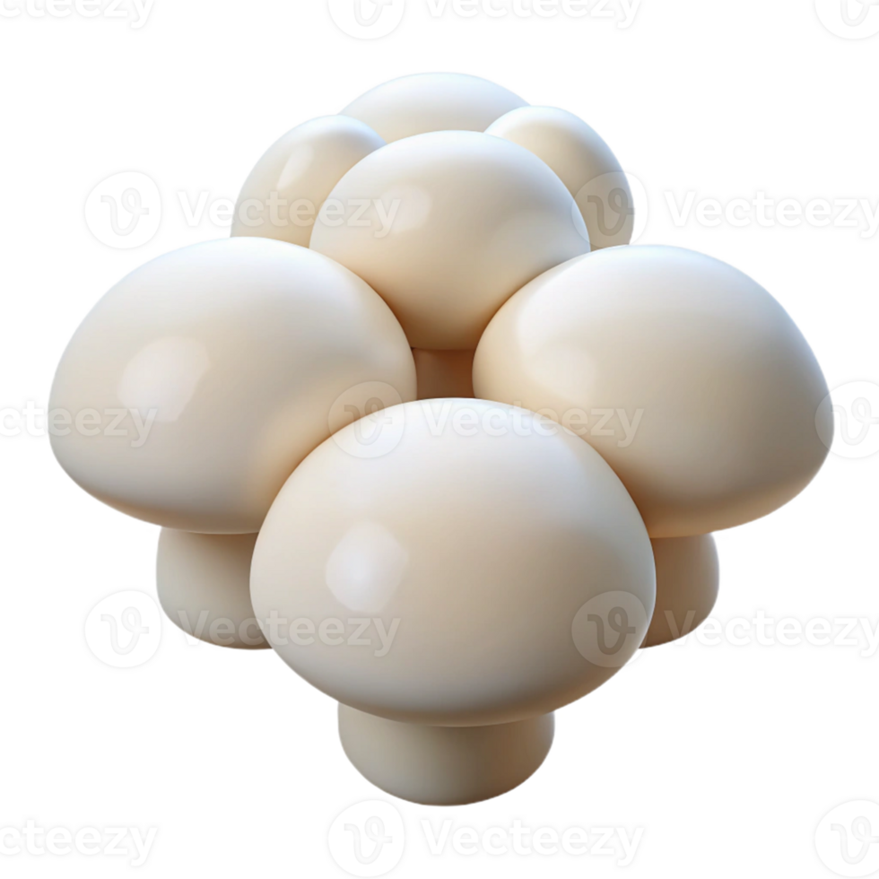 Creamy Mushroom 3D Illustration png