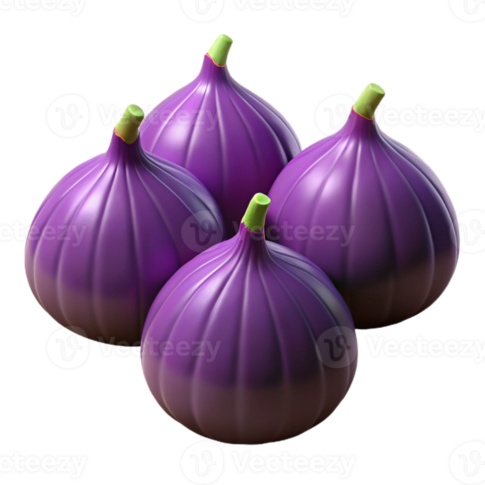 Purple Figs 3D Render png