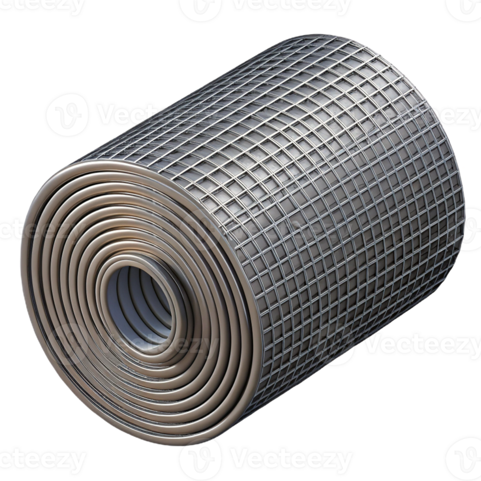 Rolled Wire Mesh 3D Render png