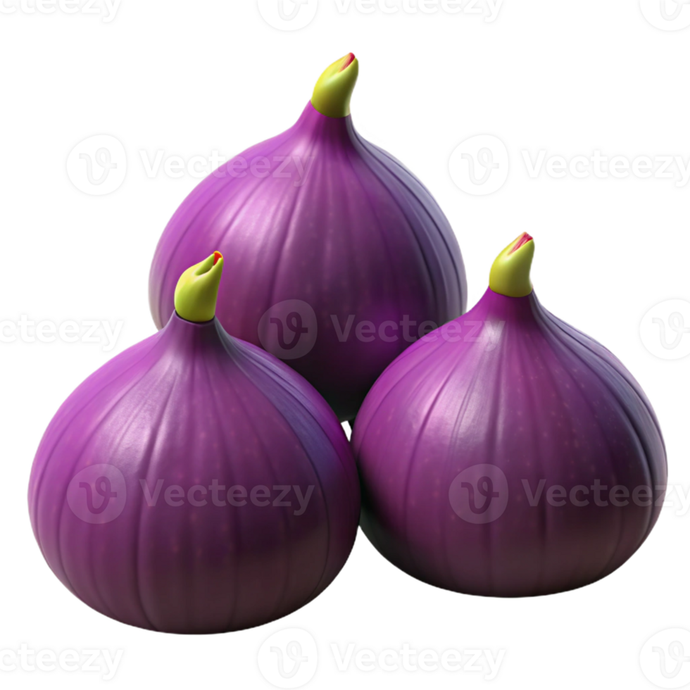 Purple Figs 3D Render png