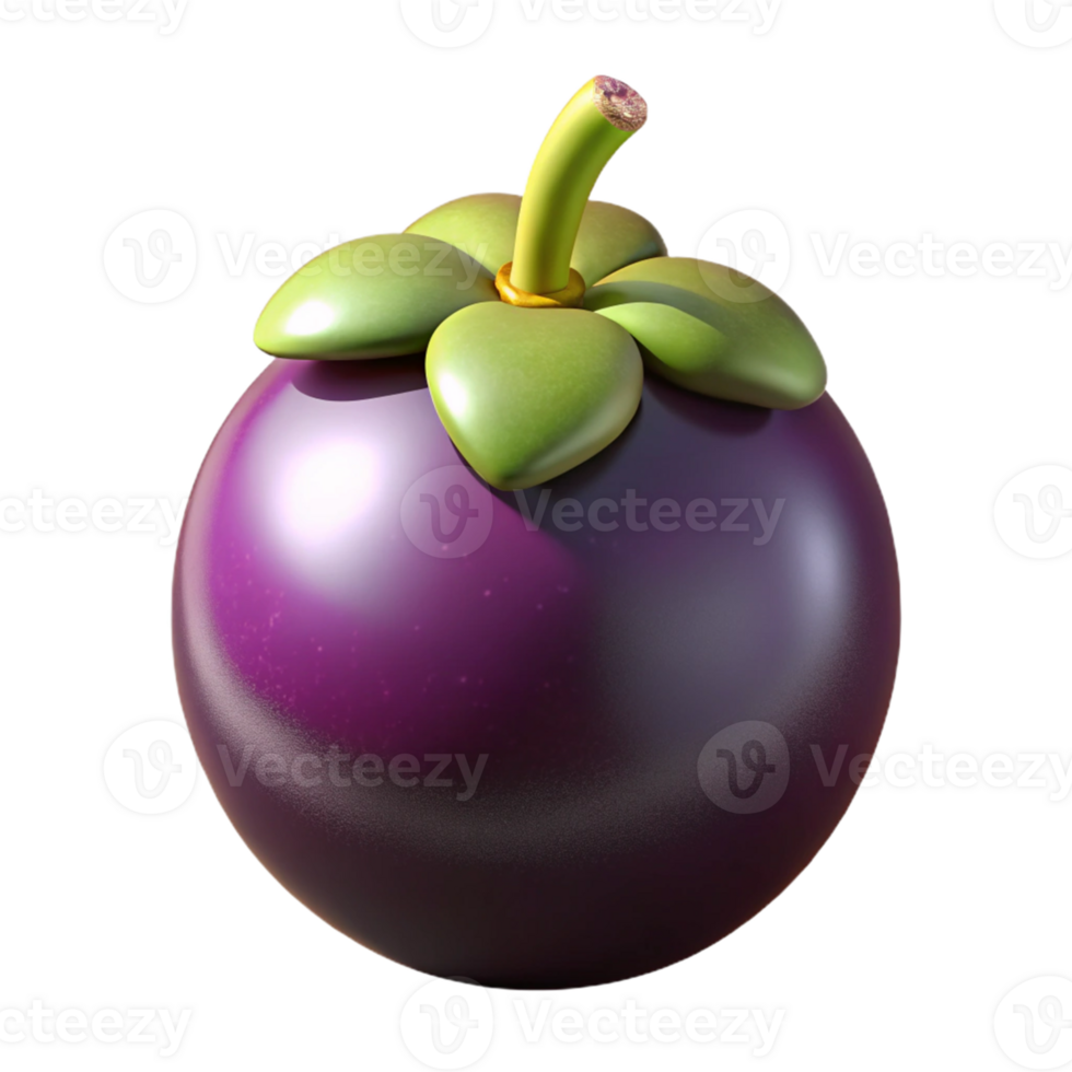 3D Mangosteen Illustration png