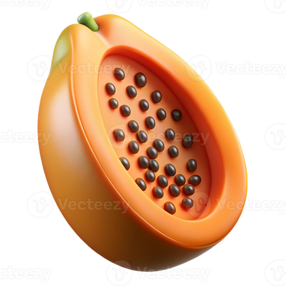 3D Render of a Papaya png