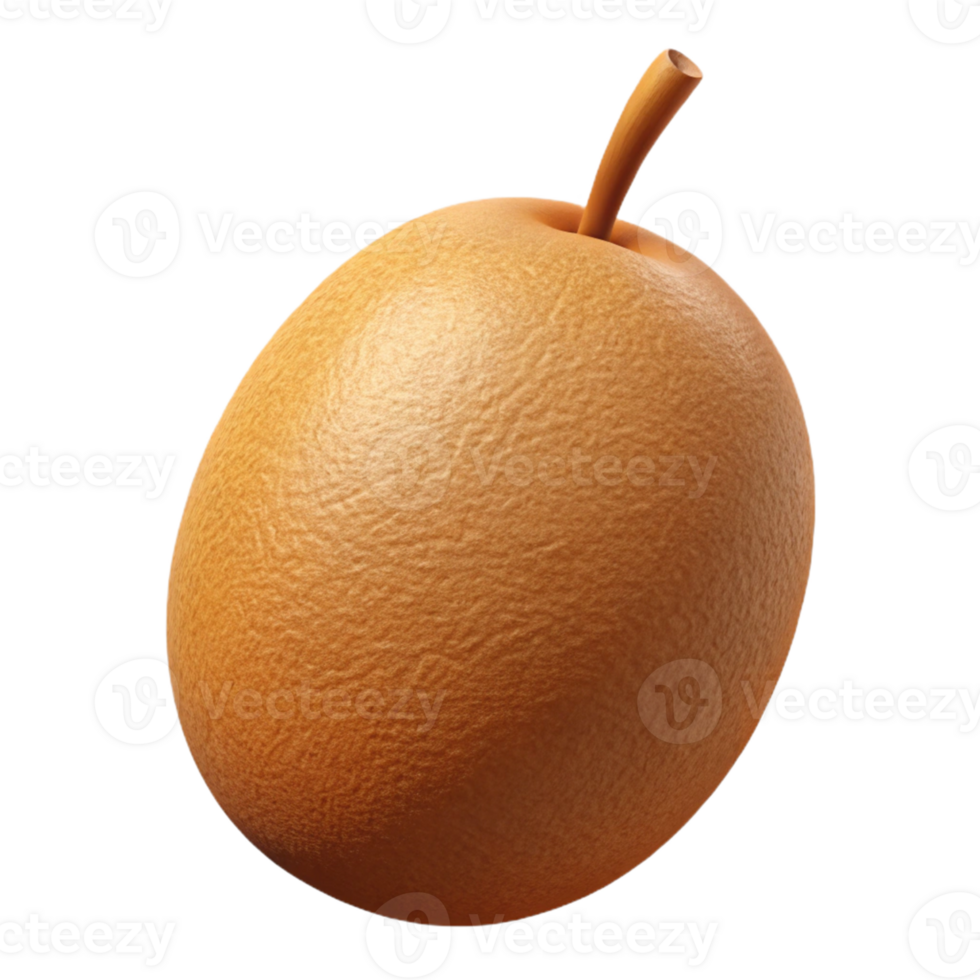 3D Render of a Golden Pear png