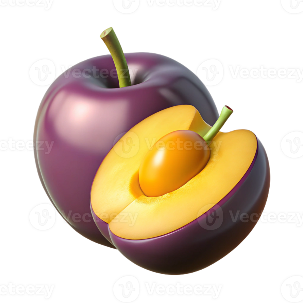 3D Render of a Plum png